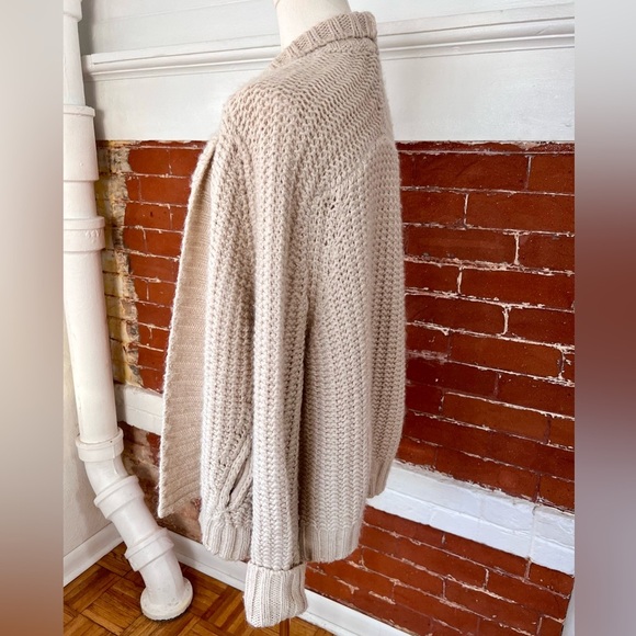 Essentiel  Antwerp Chunky Open Cardigan in Cream - Picture 3 of 11
